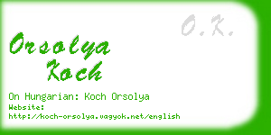 orsolya koch business card